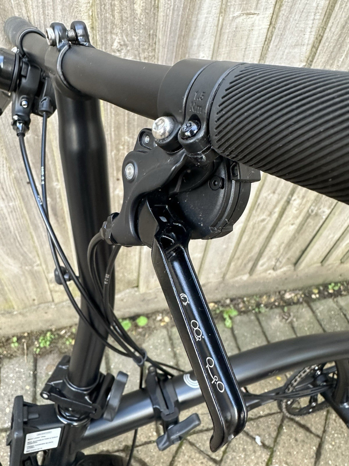 Brompton C Line Black Folding Bike 16in wheels 6 Speed flat bars long seat post