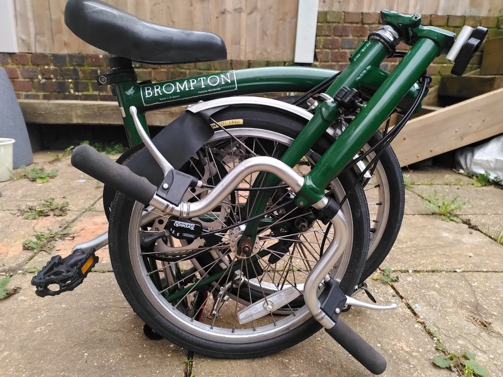 Brompton Folding Bike 3-Speed racing  green great condition