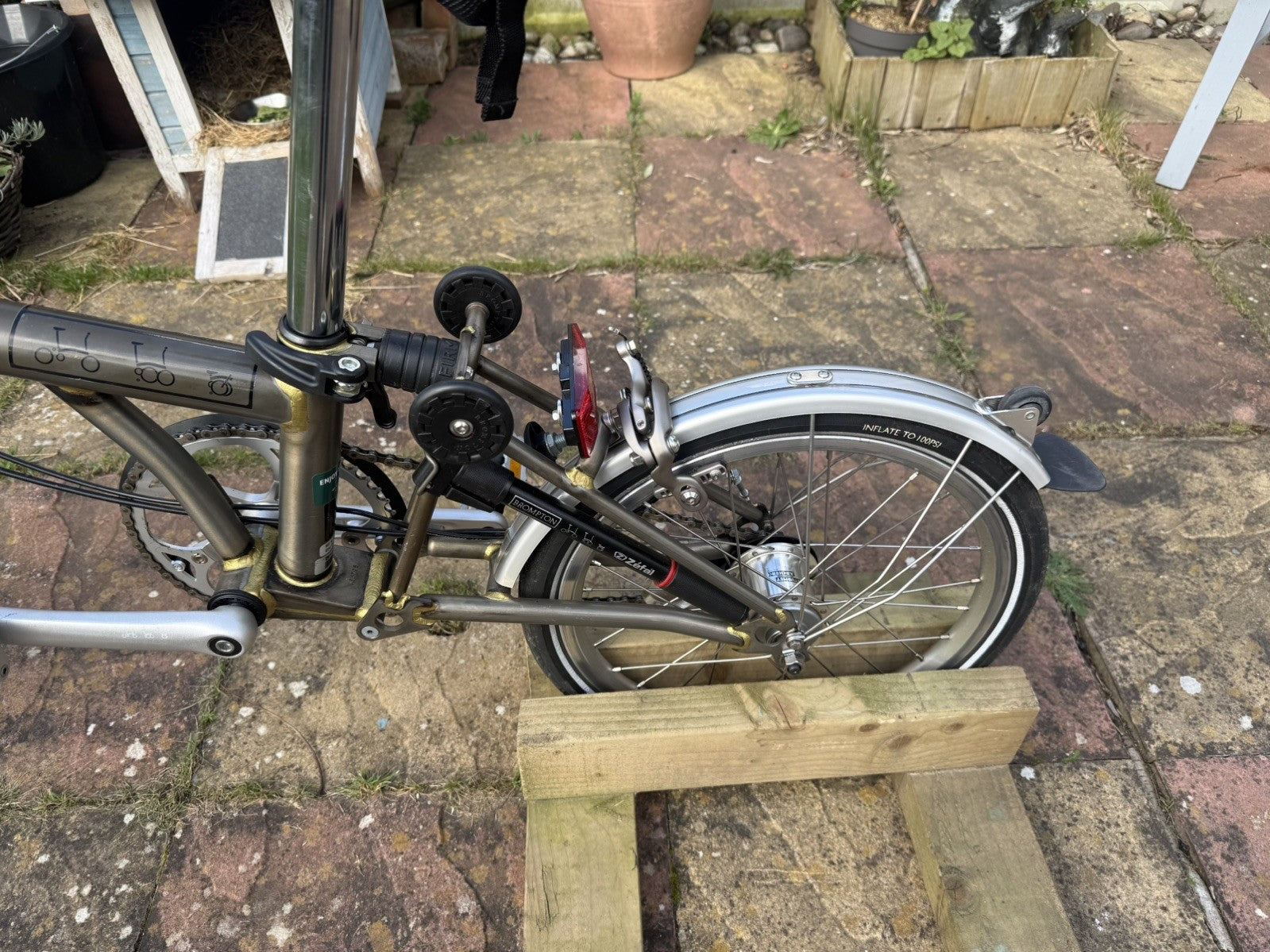 2015 Brompton S3L Folding Bike 3-Speed, Grey Including Carry Bag and Case.