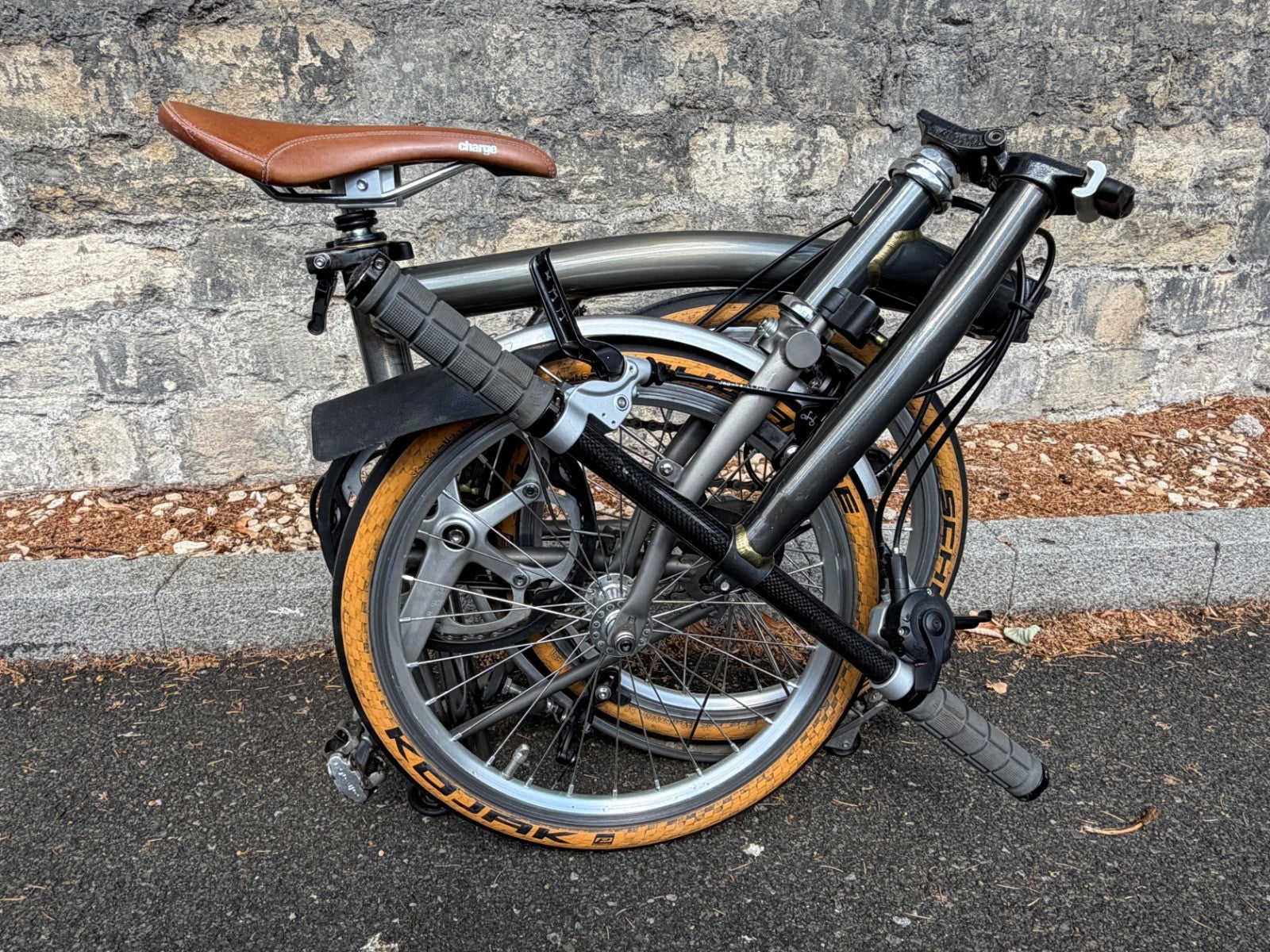 BROMPTON S2LX Superlight in raw lacquer with modifications