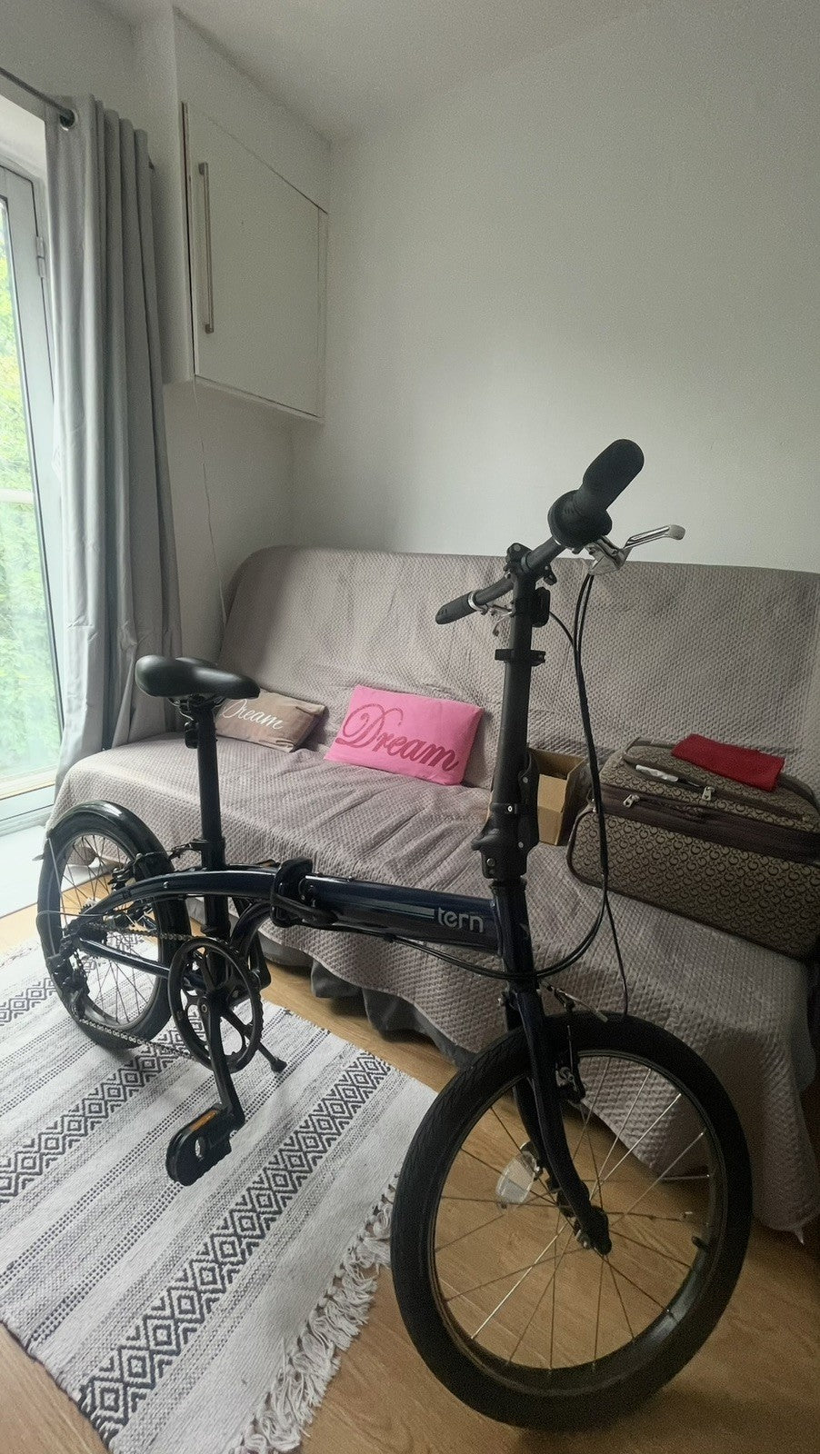 Tern Folding Bike 20in Blue/Black Flat Bar V-Brakes Mudguards Kickstand