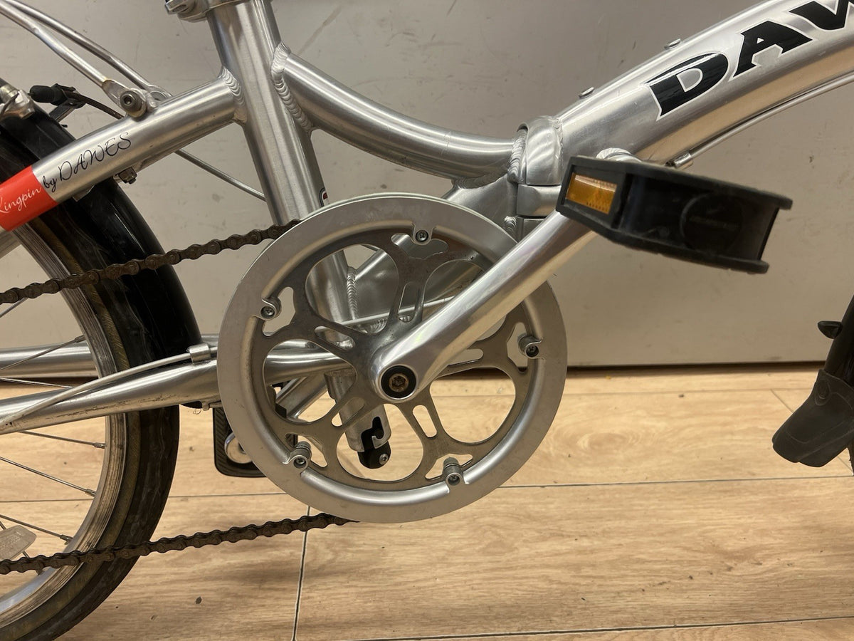 Used Dawes Kingpin Folding Lightweight Seatpost Pump Silver Traditional Bike