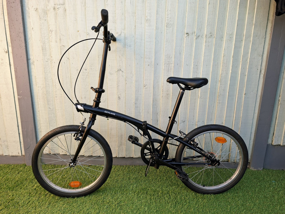 Oxylane 100 Black Folding Bicycle Single Speed