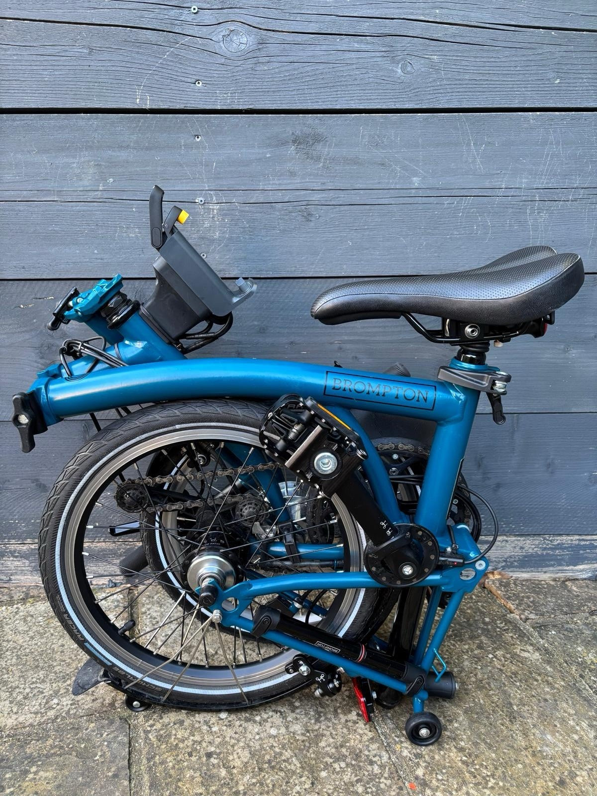 2023 Brompton C Line 6 Speed Urban in Ocean Blue + Optional Swytch Kit Fitted