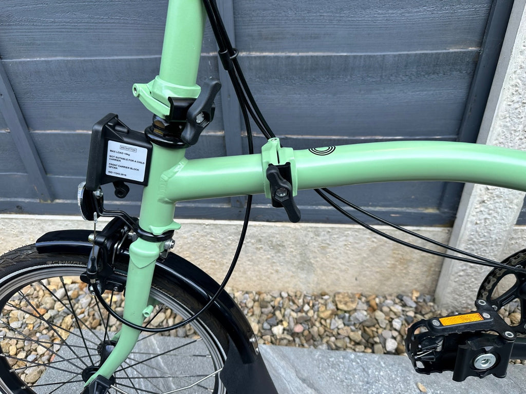 Brompton C Line Urban 2 Speed 2023 Folding Bike Matcha Green With Cover