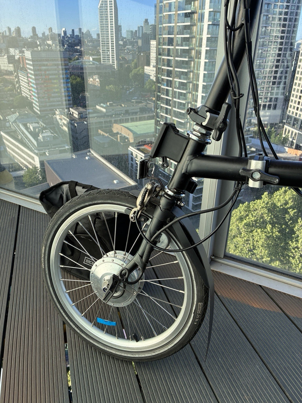 Brompton Aline 2016 single speed electric Bike with Swytch Battery System