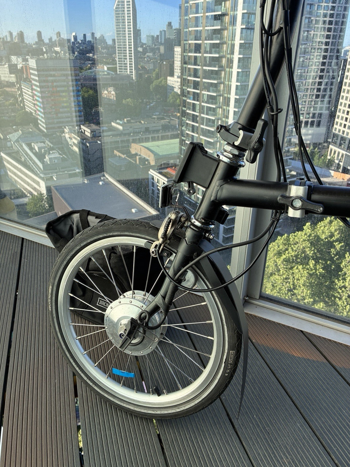 Brompton Aline 2016 single speed electric Bike with Swytch Battery System
