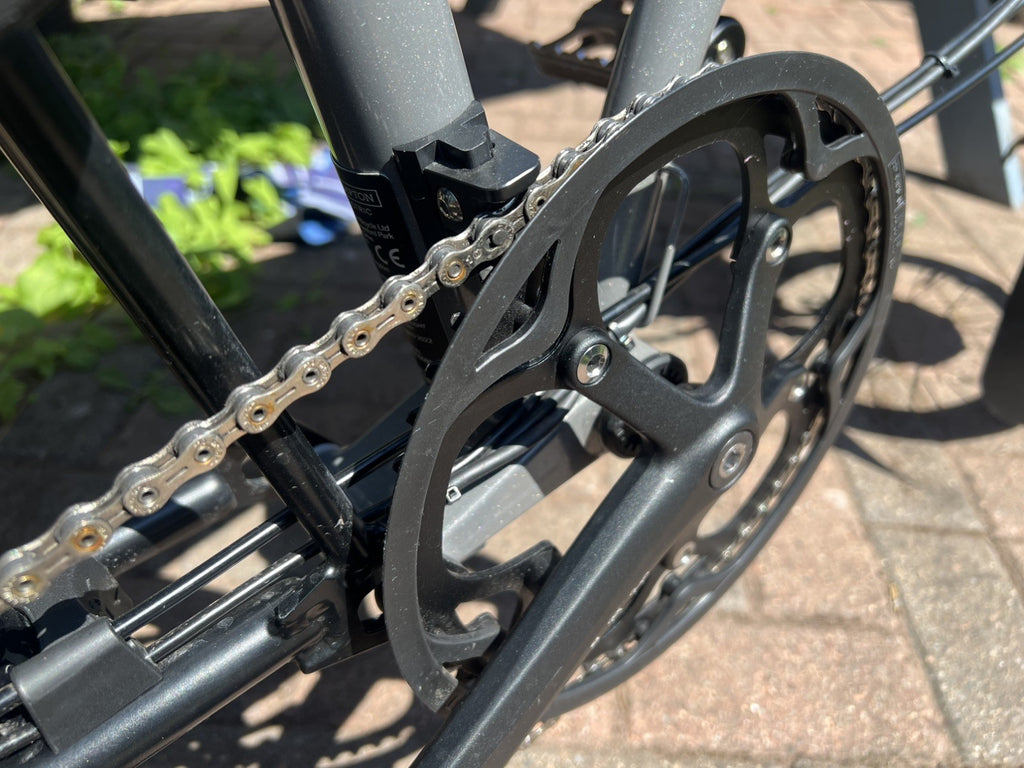 Brompton Electric P Line Urban Folding Bike – Storm Grey – loads of extras (£500