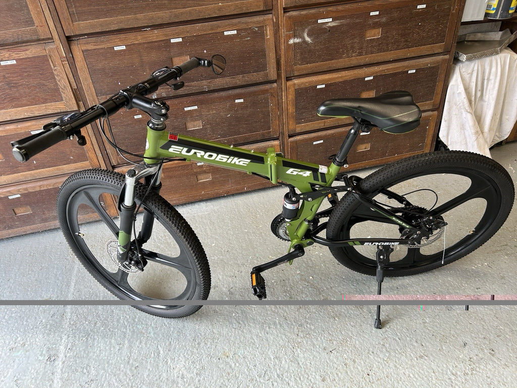Eurobike G4 26" 21-Speed Foldable Mountain Bicycle Army Green