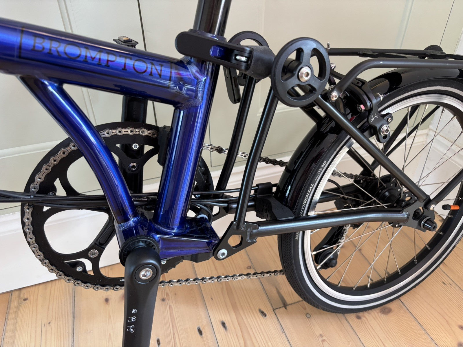 Brompton P Line 4 Speed 2024 M Type bar Folding Bike - Blue Lacquer