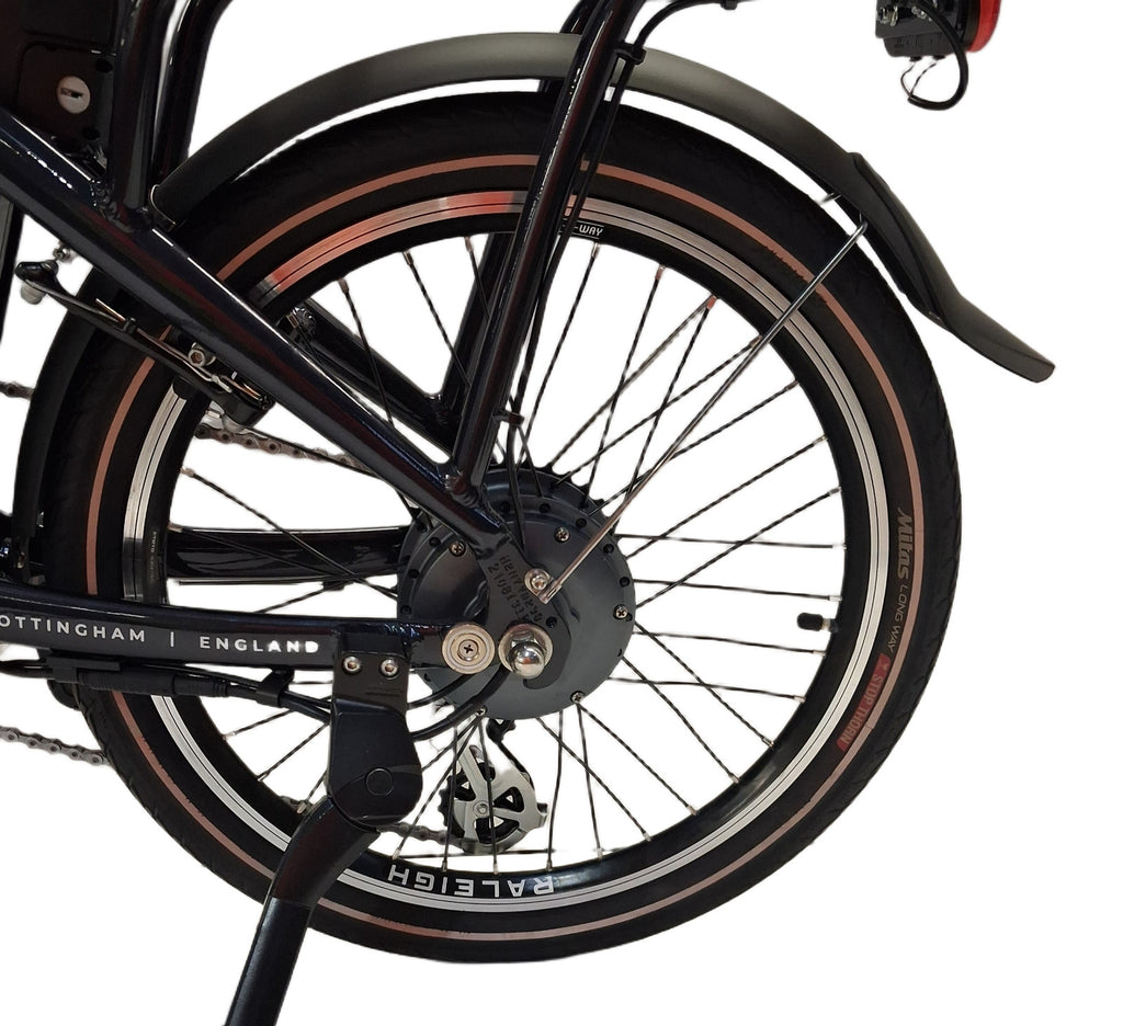 Raleigh Stow-E-Way Compact Lightweight Folding E--Bike - Black (Scratched)