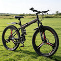 27.5Inch Folding Mountain Bike 21 Speed Full Suspension Bicycle For Men Women UK