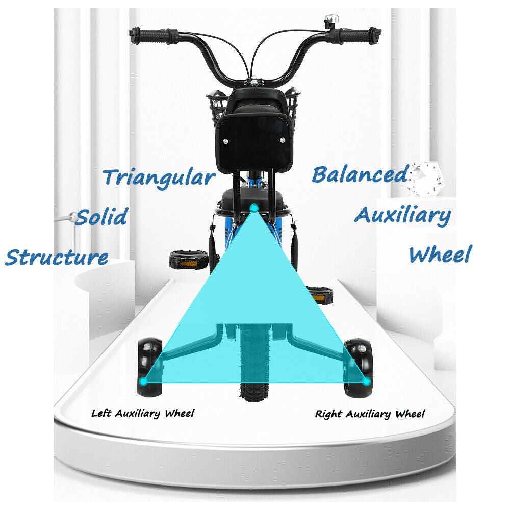 12/14/16inch Kids Bike Bicycle Children Boys Foldable Cycle Removable Stabiliser