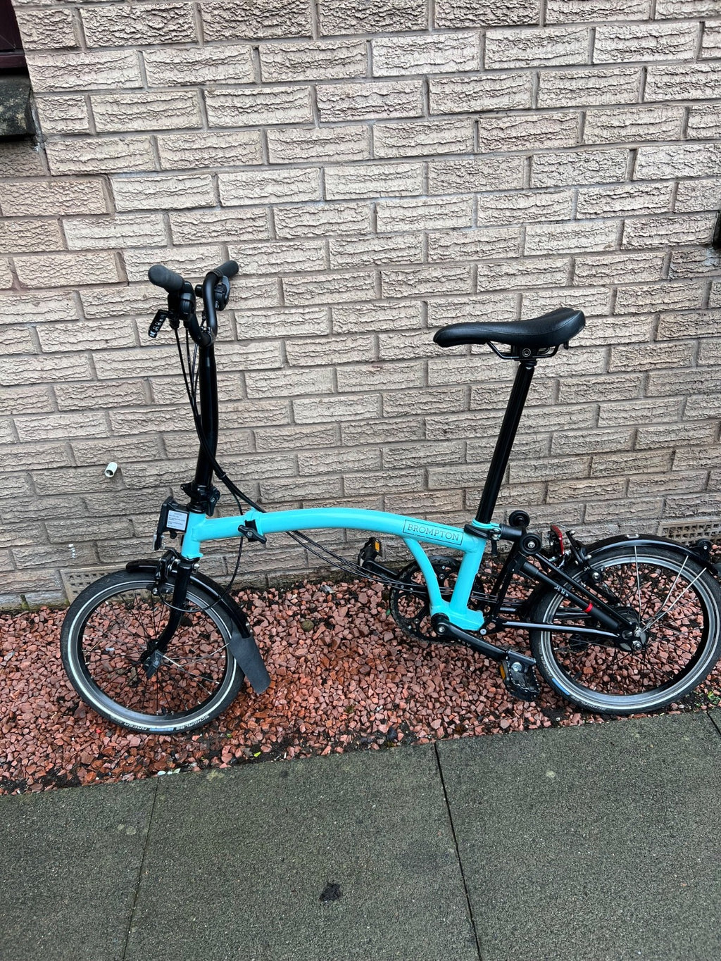 Brompton folding bike 6 speed c line black edition Turkish green - extras