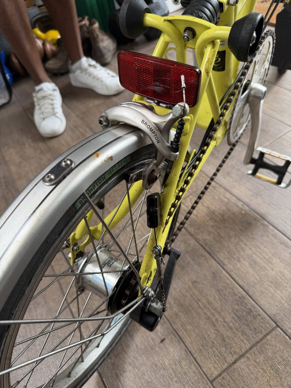 Brompton Yellow Folding Bike 16in 3-Speed Caliper Brakes Riser Bar