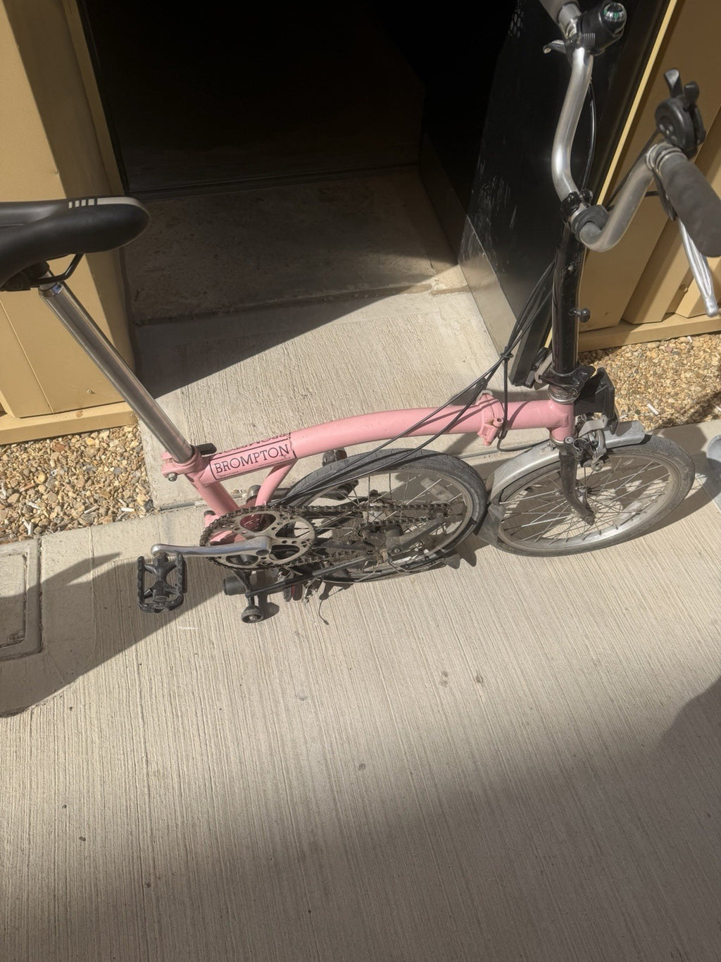 Brompton 16in Folding Bike Pink BMX Bars Mudguards Bell Rear Reflector