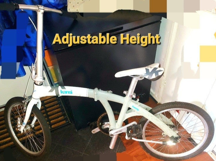Kansi Twenty 20in Folding Bike White BMX Bar Side Pull Caliper Brakes