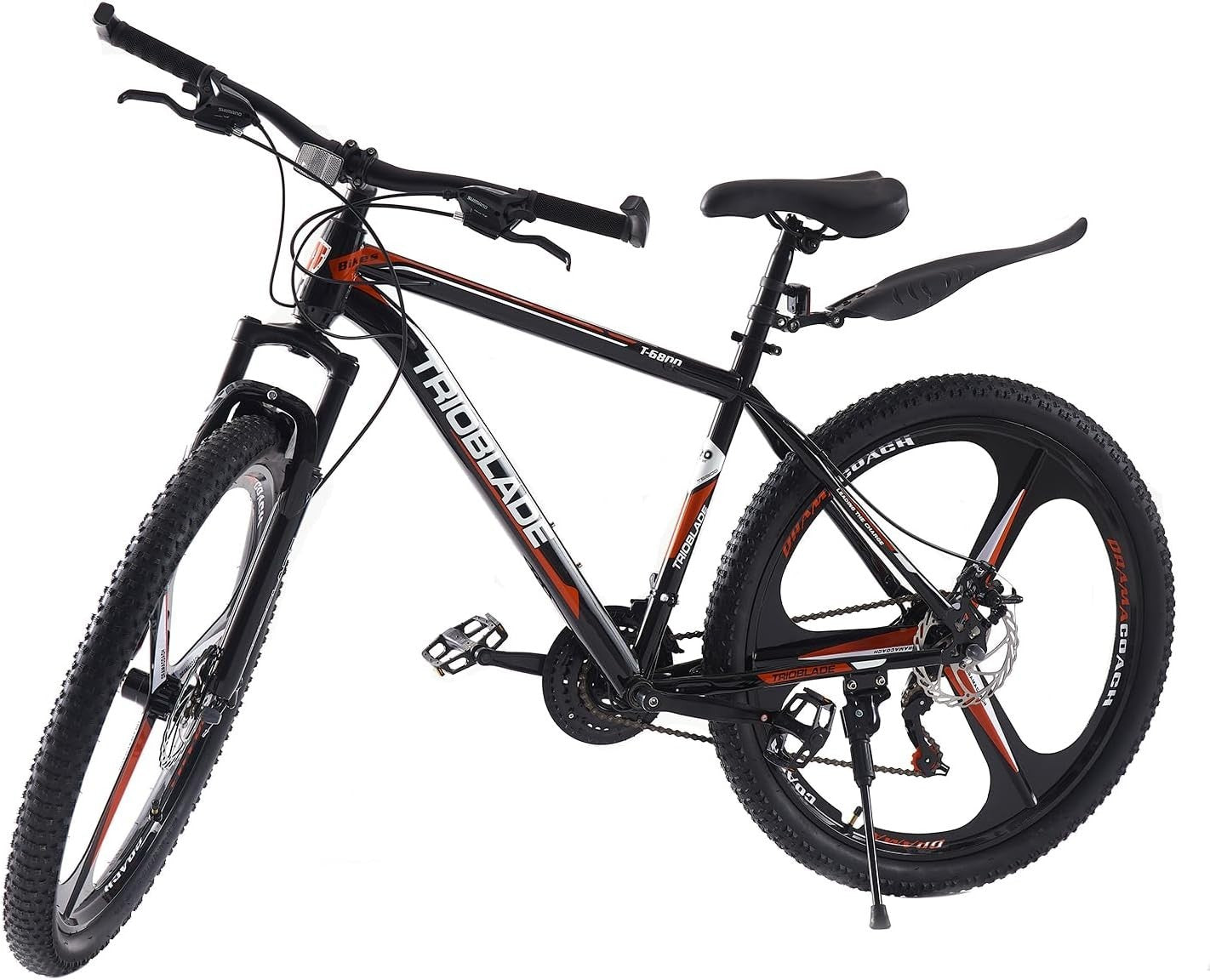 24" Mountain Bike 21 Speed Dual Disc Brakes Full Suspension MTB Adult