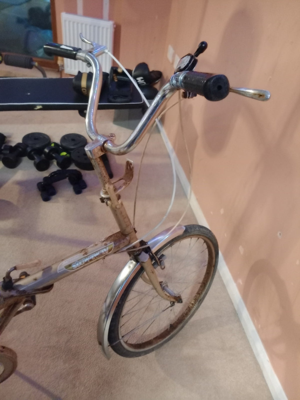 Raleigh Stow Away Folding Bike Vintage Shopper Rack