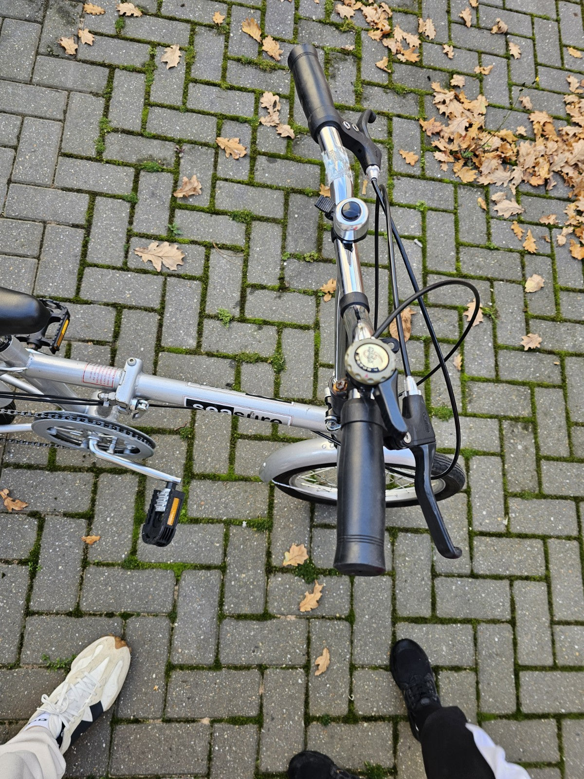 Seasure Folding Bike 16" 6-Speed Compact Lightweight Commuter Silver