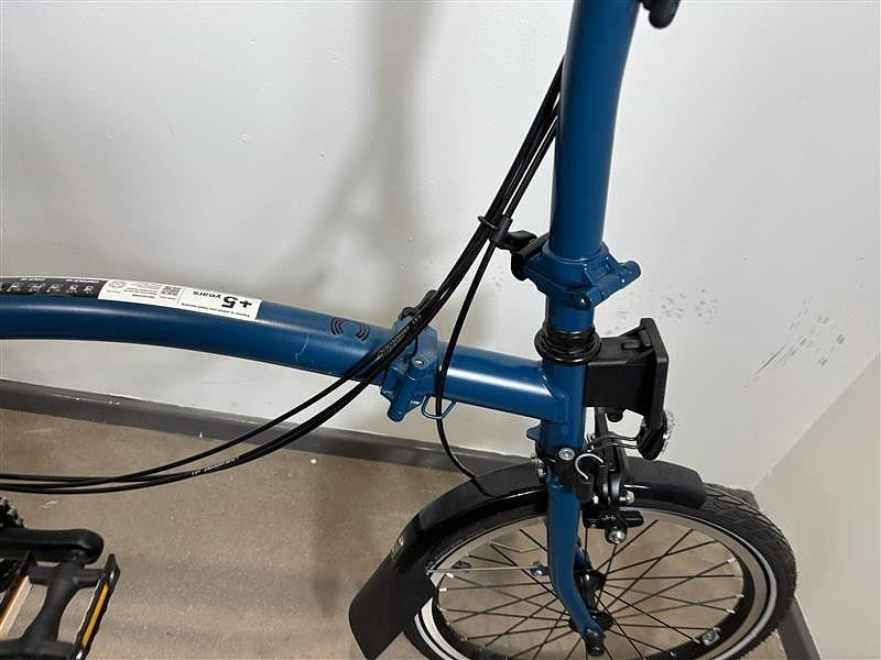 Brompton C Line 6 Speed 2023 High Handlebar Folding Bike - Ocean Blue