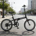 20 inch Unisex Folding Bike Adult Kids City Bikes 7 Speeds Disc Brakes Bicycle