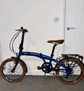 Raleigh Stowaway Folding Bike Blue and Brown, Shimano 7Speed Excellent Condition