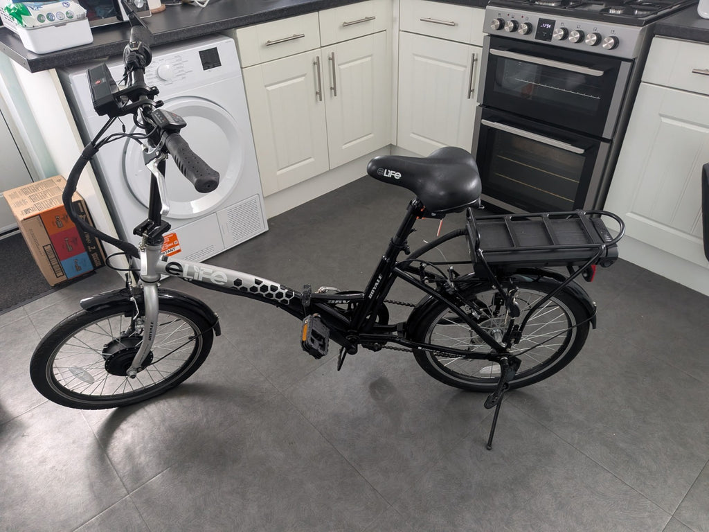 eLife Infusion Power Assisted Folding Bike 36v 20-inch wheels Grey