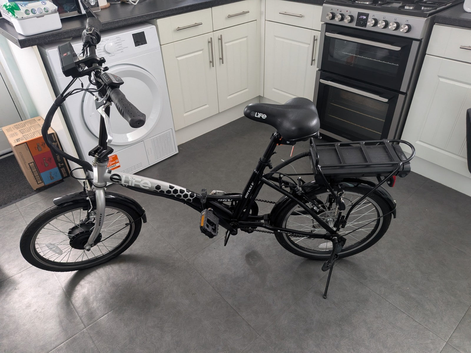 eLife Infusion Power Assisted Folding Bike 36v 20-inch wheels Grey