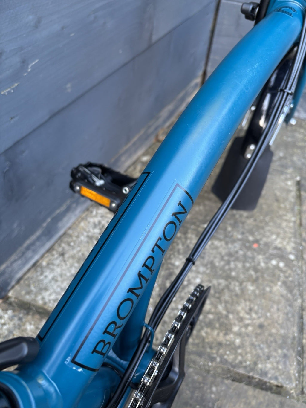 2023 Brompton C Line 6 Speed Urban Folding bicycle in Ocean Blue + Swytch E Kit