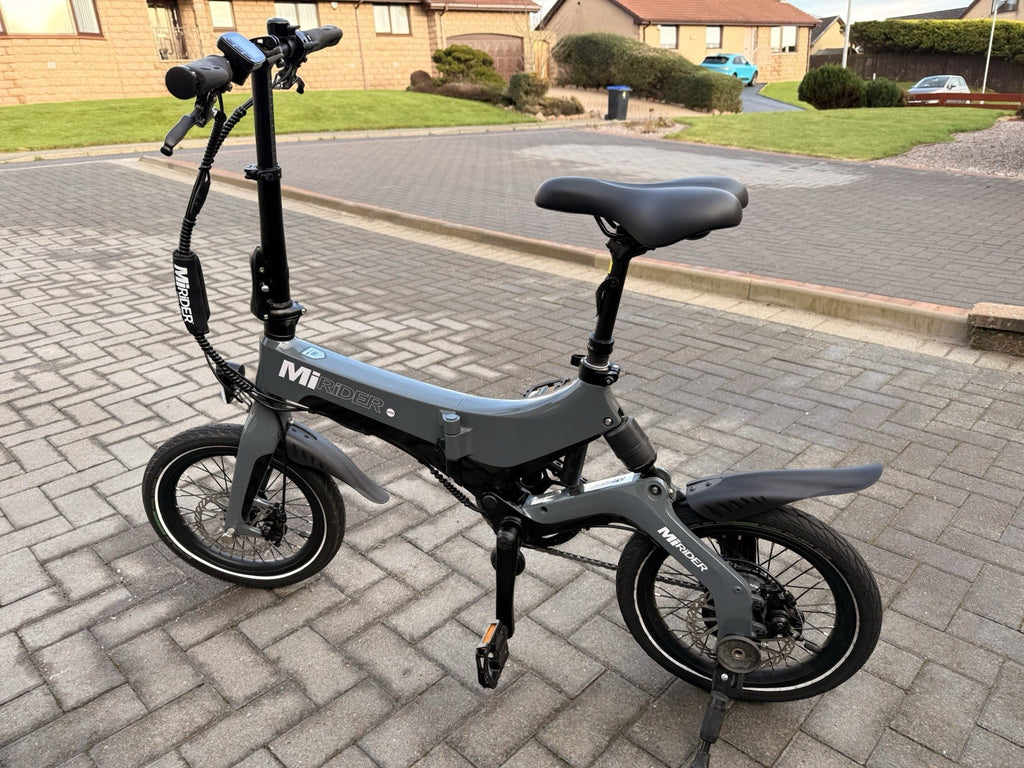 MiRider One  16 Grey Folding Bike Ideal For Motorhomes Campervans And Caravans