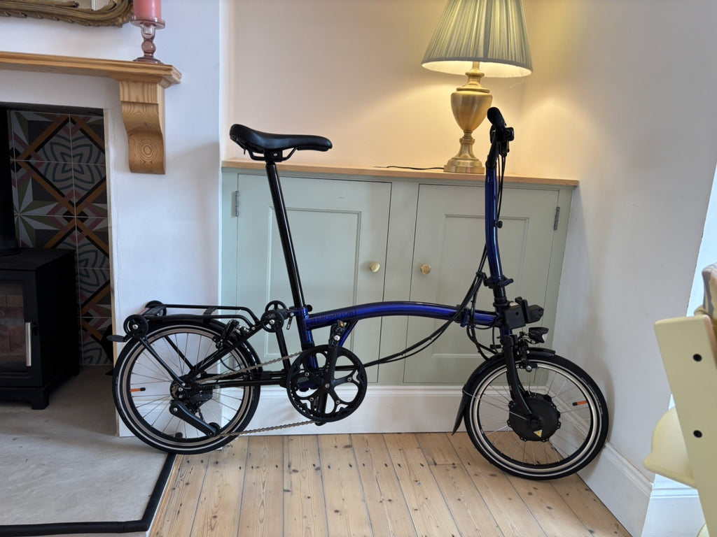 Brompton P Line 4 Speed 2024 M Type bar Folding Bike - Blue Lacquer