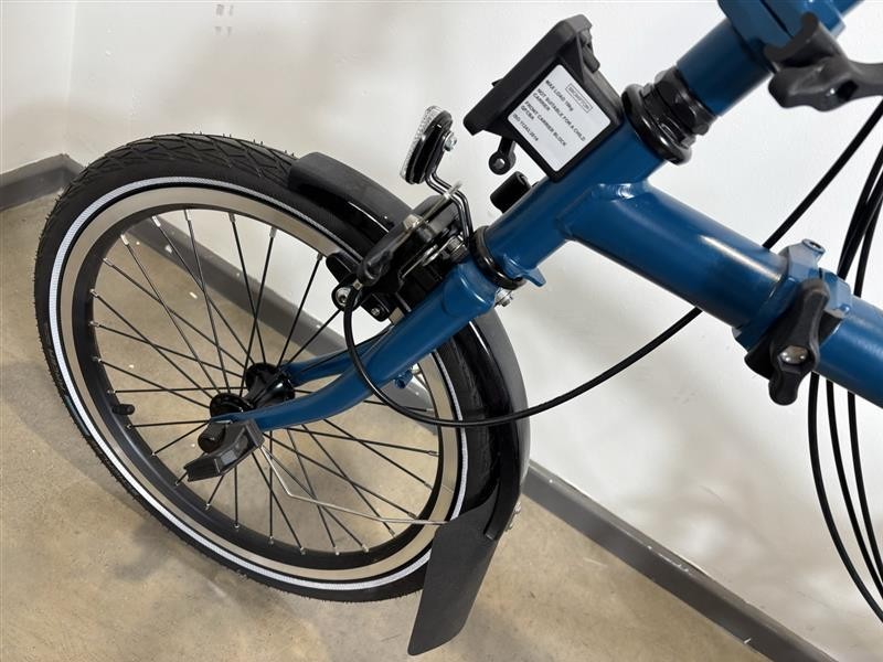 Brompton C Line 6 Speed 2023 High Handlebar Folding Bike - Ocean Blue