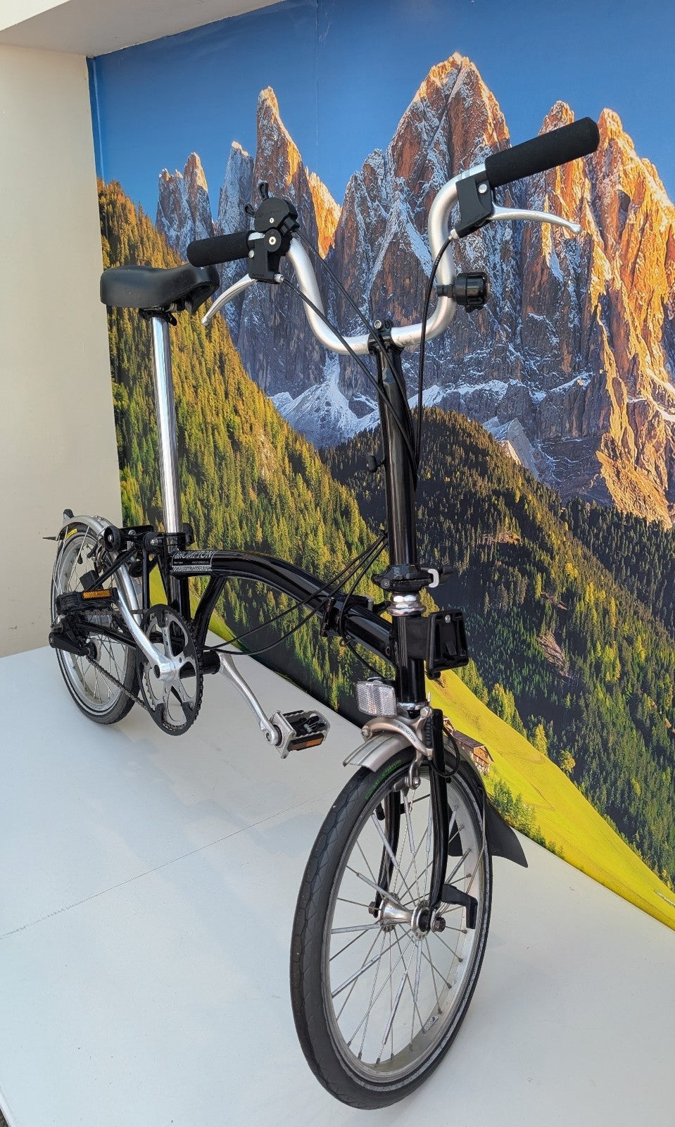 Brompton M3L 16" Folding Bike 3 Speed - Black, w/ Mudguards  - VGC