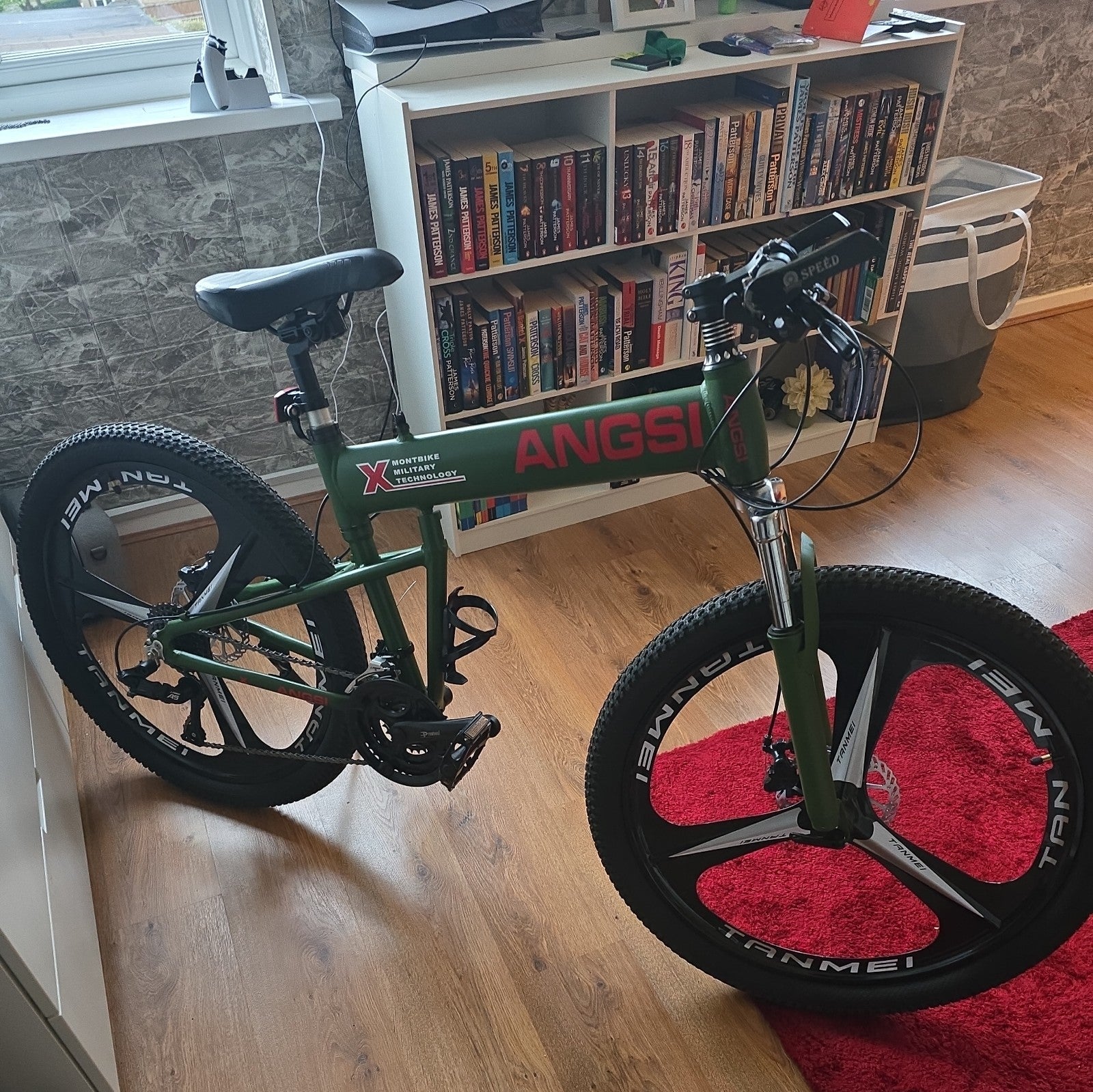 Angsi Folding Mountain Bike 26 Wheels 7 Speed MTB Bicycle