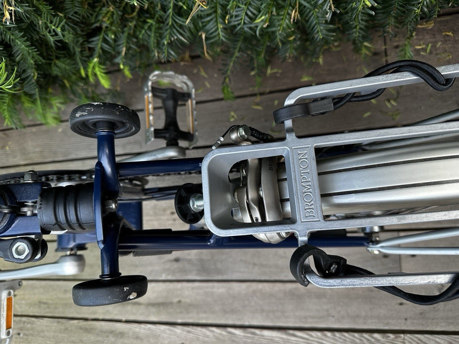 Brompton S3RU Folding Bike 3-speed, Navy Leather Saddle Excellent Condition