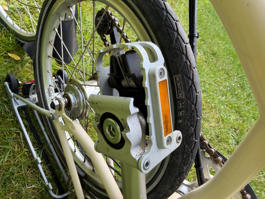 Brompton S6R Folding Bike 6 Speed Ivory Cream with Rack & Brooks Saddle