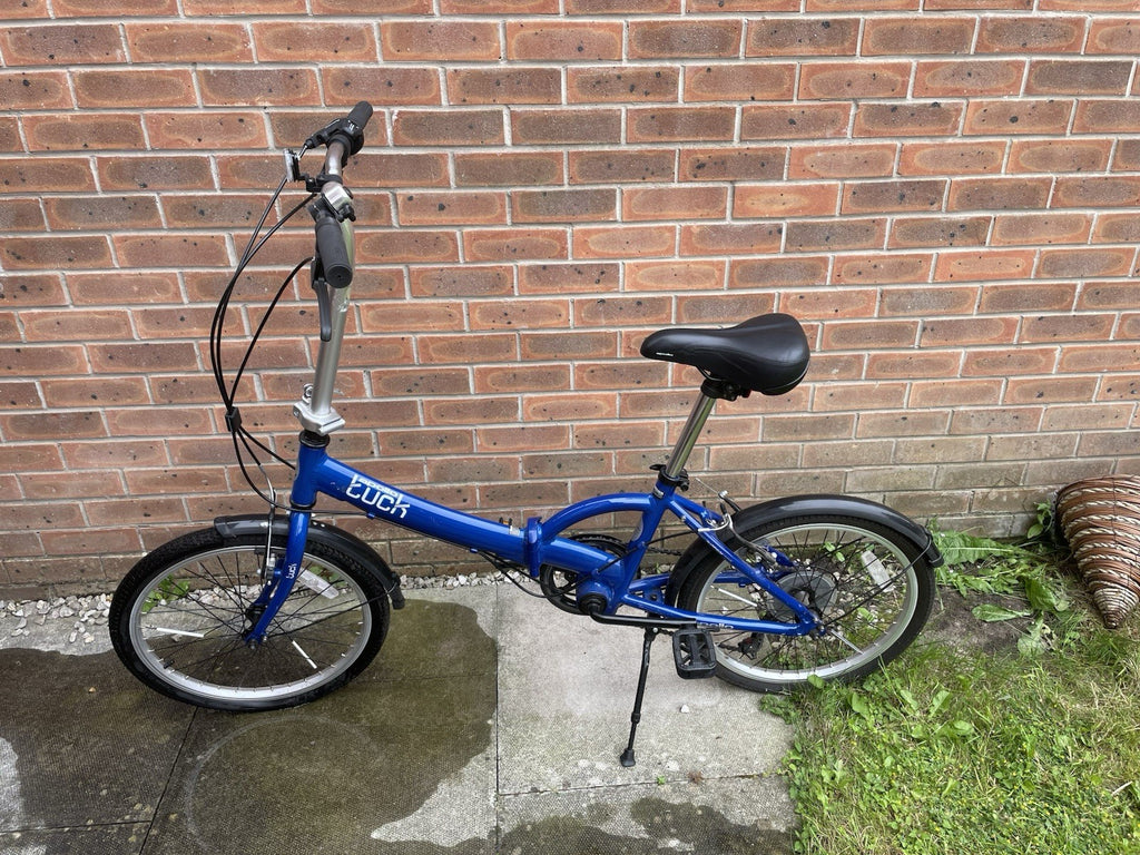 Apollo Tuck Folding Bike 20" Wheels, 6 speed, Blue