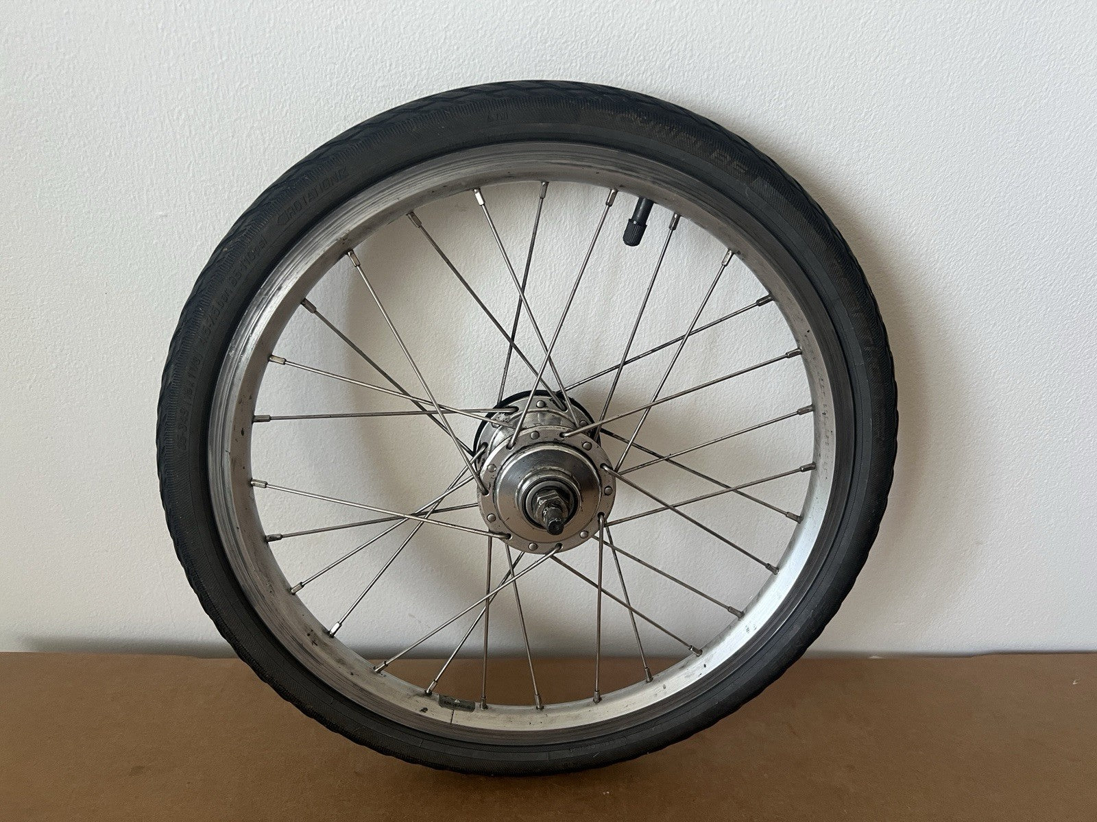 Brompton Folding Bike 6 Speed " Rear Wheel with Tyer- Silver