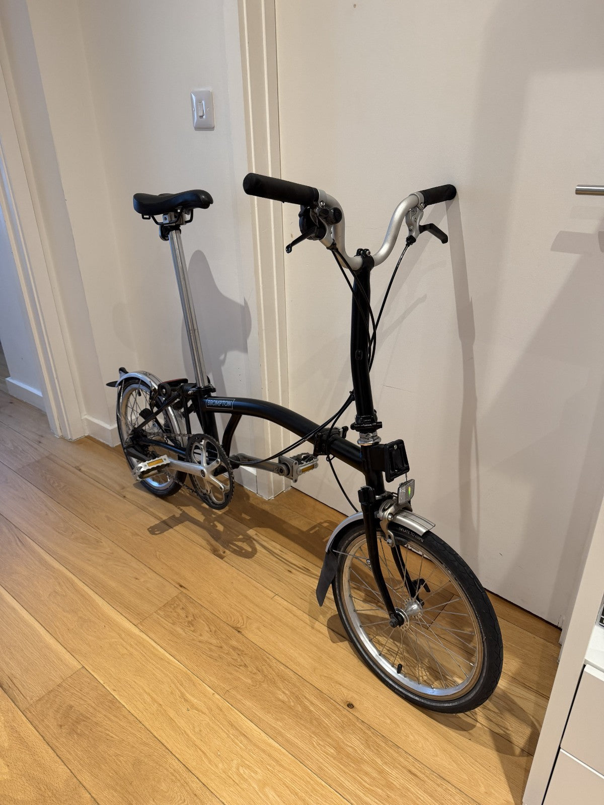 Brompton M3L Black / Silver folding bike - good condition, recently serviced
