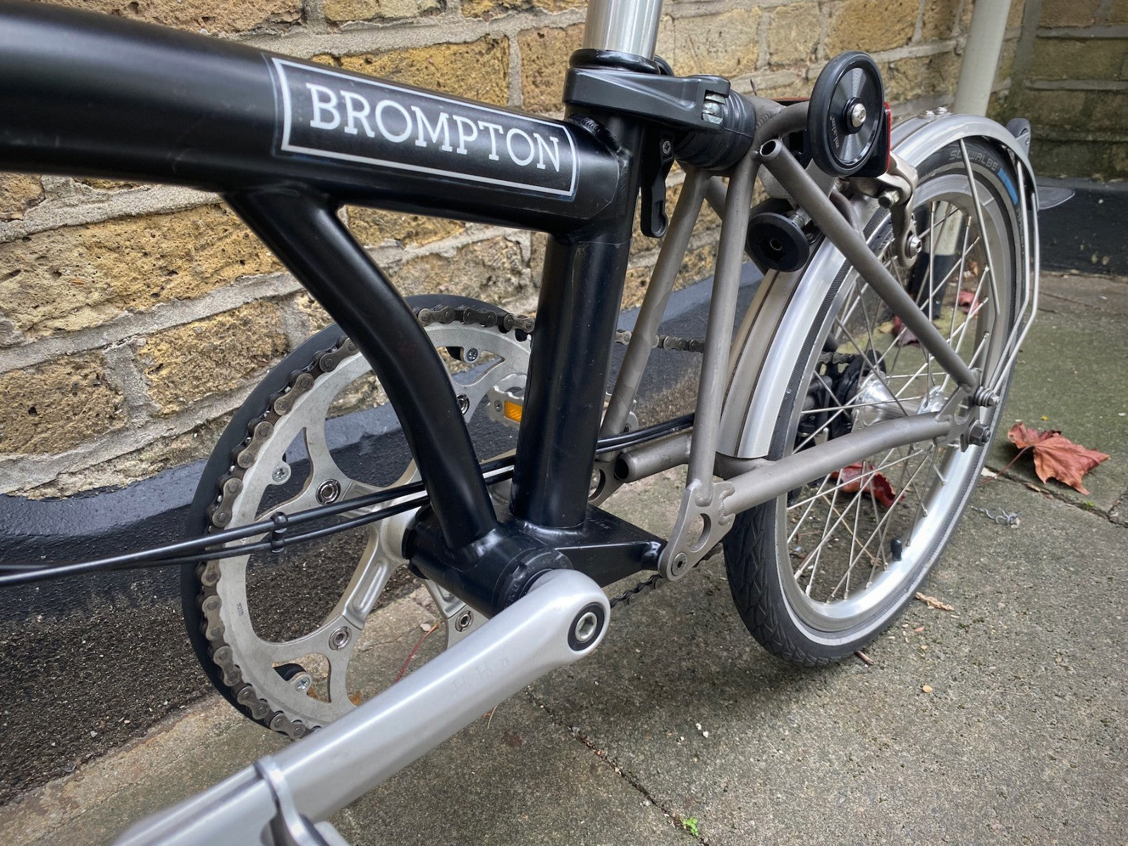 BROMPTON S2LX Folding Bike - Titanium and steel super light Black