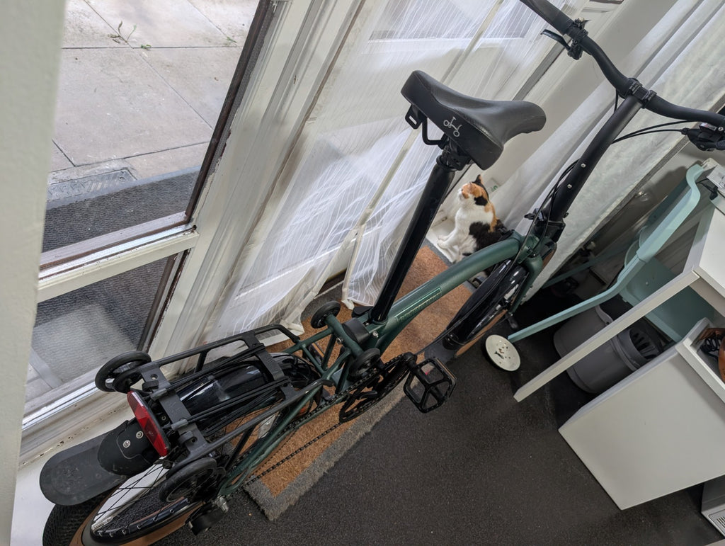 Brompton G Line with Optional Extras. 20" Rims, Green, 8-Speed, Rack, Mudguards