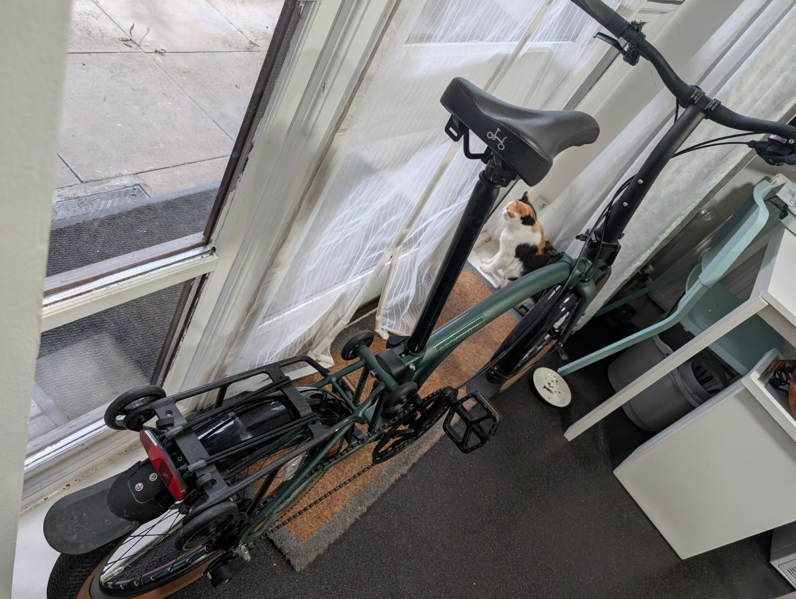 Brompton G Line with Optional Extras. 20" Rims, Green, 8-Speed, Rack, Mudguards