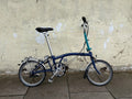 Brompton M3L folding bike 3 speed in two-tone blue