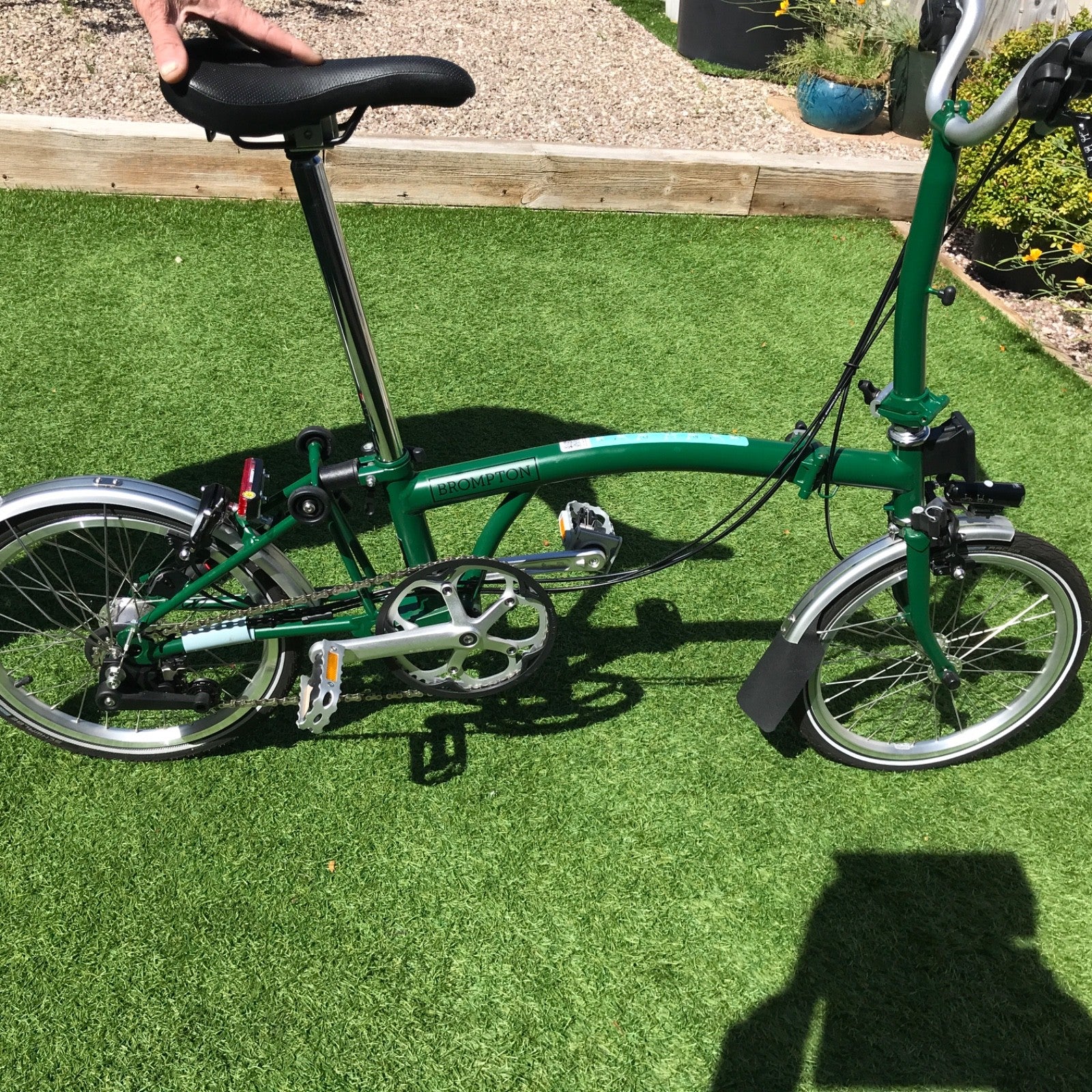 Brompton C Line folding bike 4 speed, dark green, excellent condition