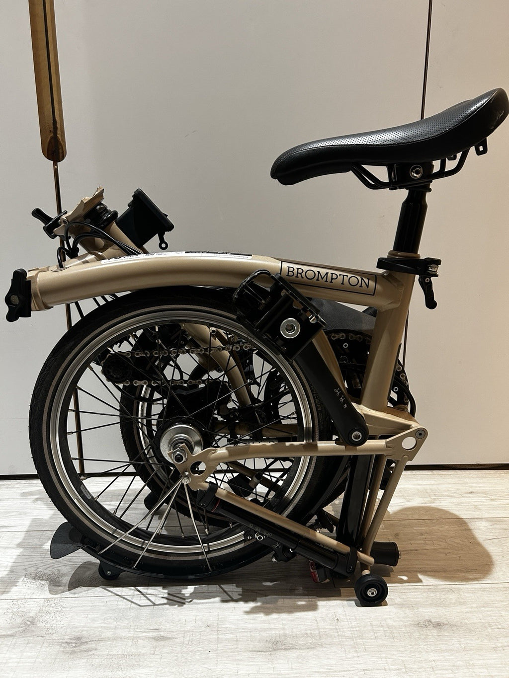 Brompton C Line 6 Speed 2024 Mid Handlebar Folding Bike - Dune Sand