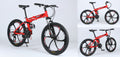 24"/26" Folding Mountain Bike – Full Suspension, Disc Brakes, Lightweight Frame