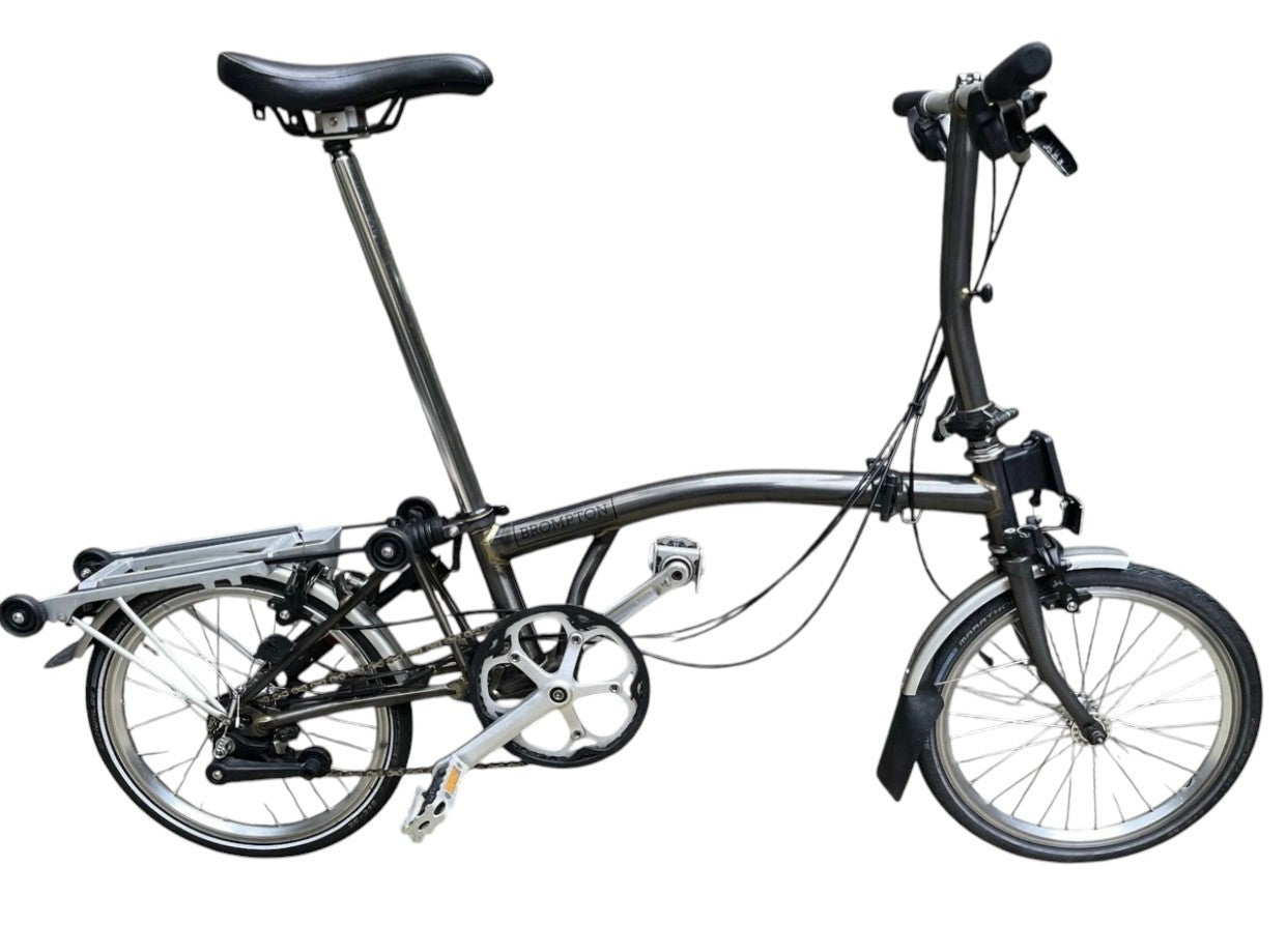 Brompton C Line S6R (6 Speed) folding bicycle - Raw Lacquer