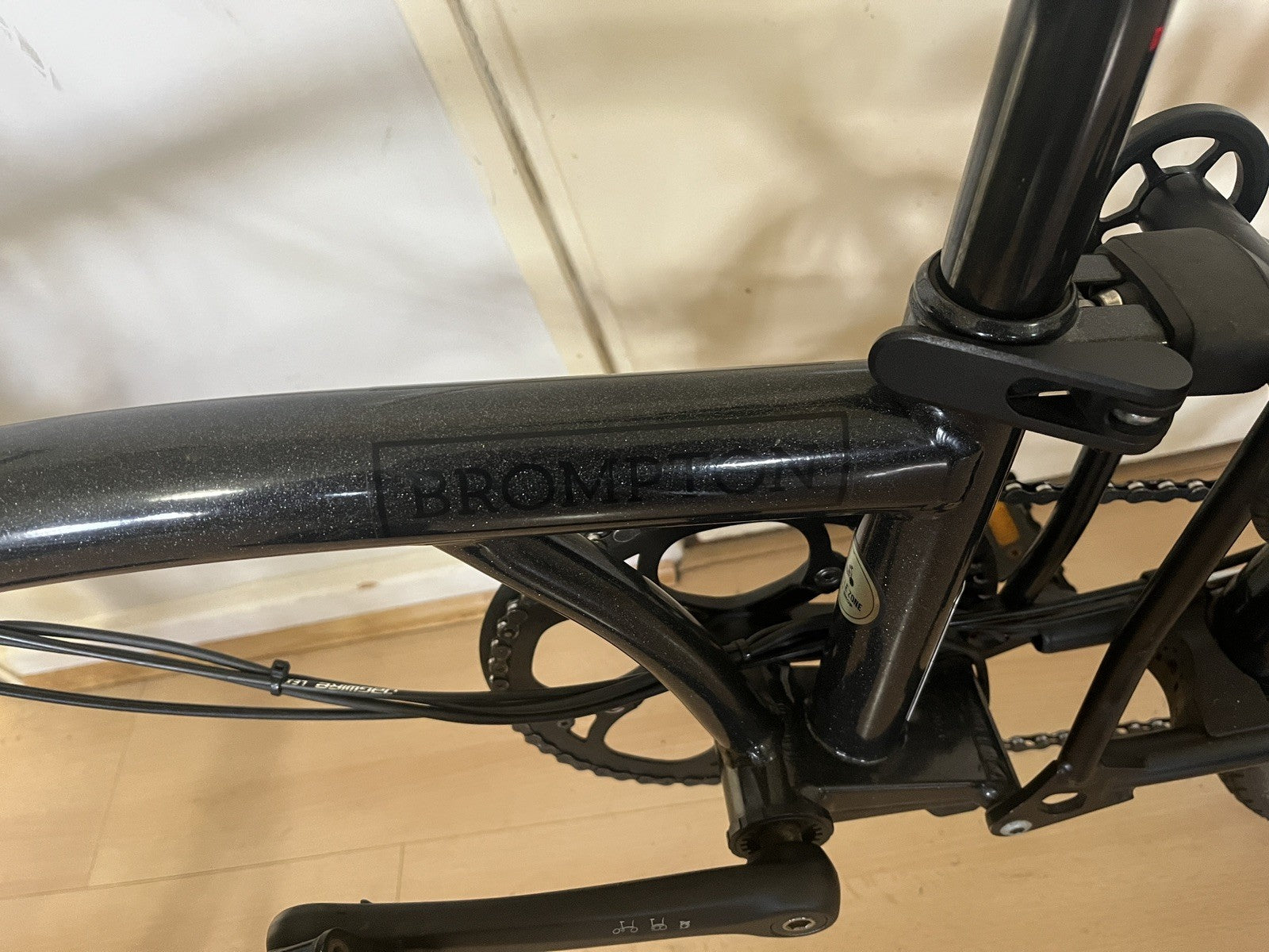 Brompton P Line Electrc Urban 4S, Midnight Black Edition Mid Handlebar RRP £3800