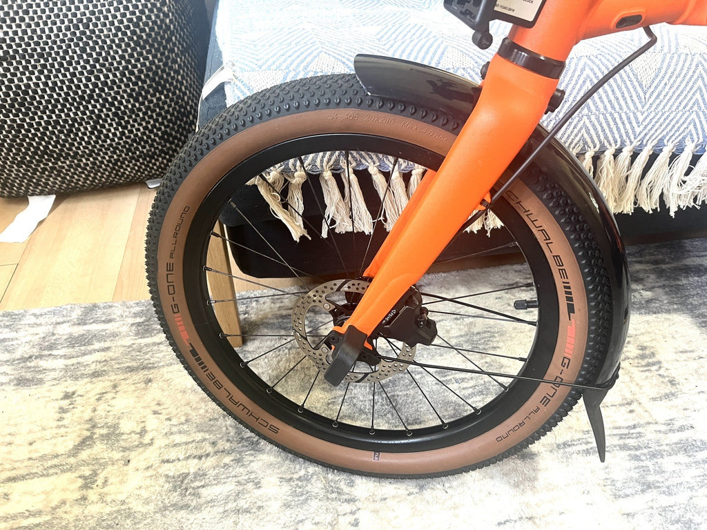 Brompton G Line Adventure Orange w Mudguards and Rack 8 Speed, Large